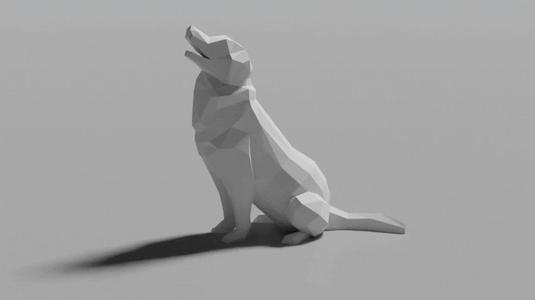 Low Poly Dog (Golden Retriever Labrador) (Decoration) (No Supports) FIXED