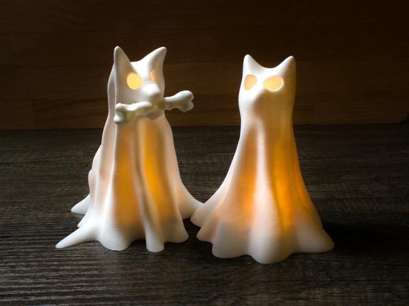 Halloween Ghost Dog and Cat Light