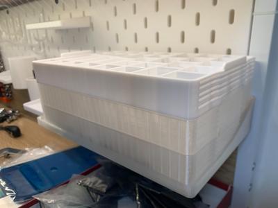 Pegboard tray, internal size 224x134mm, compatible with IKEA pegboard