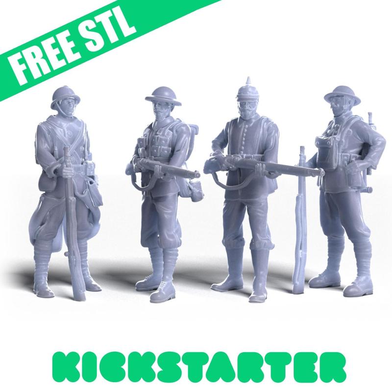 Total war 1915 – Free WW1 soldiers (French, UK, US, German)