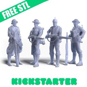 Total war 1915 – Free WW1 soldiers (French, UK, US, German)