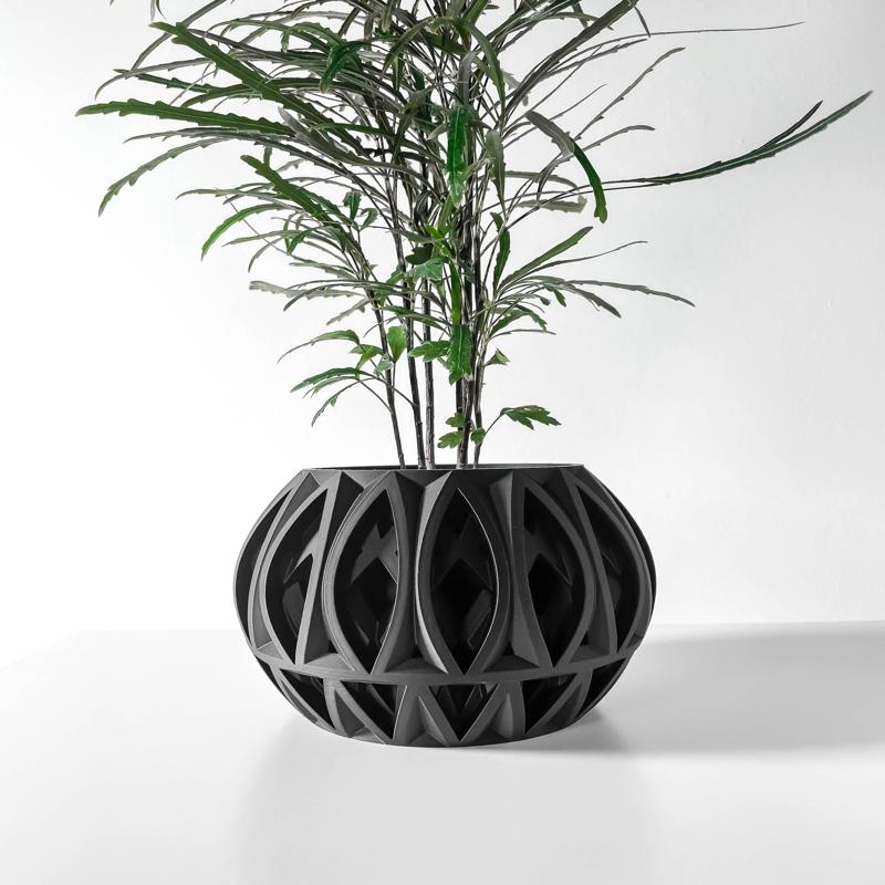 The Ando Planter Pot with Drainage Tray & Stand: Modern and Unique Home Decor