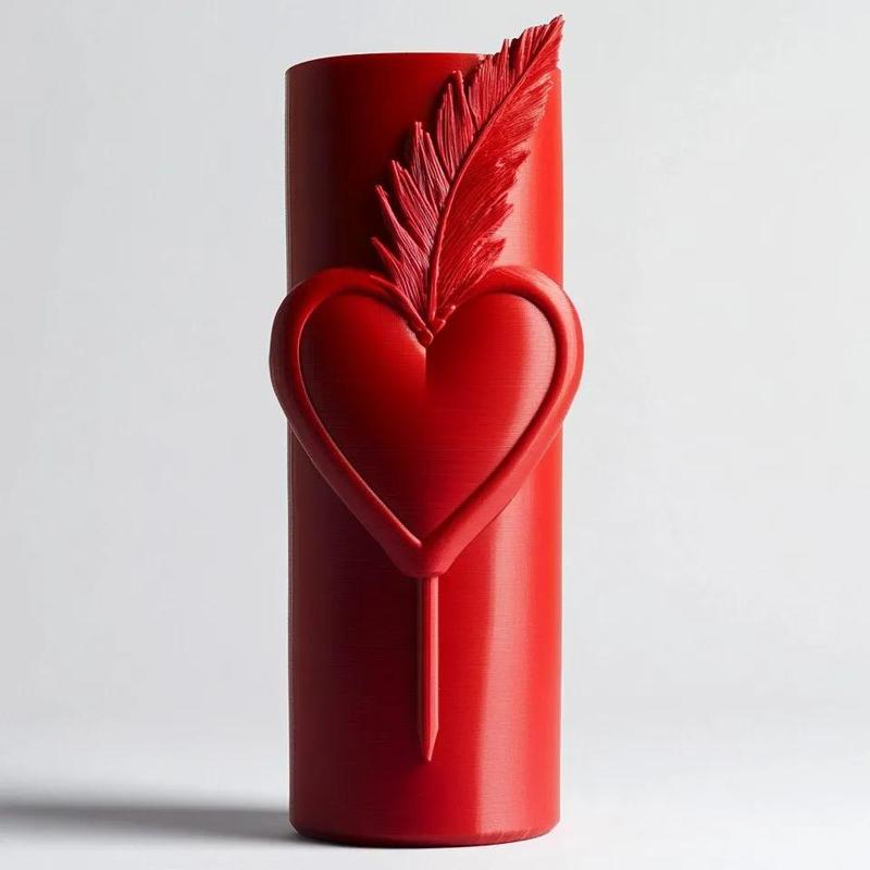 Heart & Feather Vase