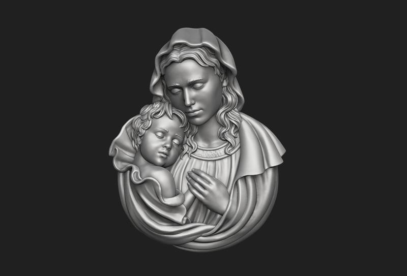 Mary with Baby Jesus Pendant