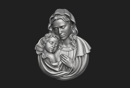Mary with Baby Jesus Pendant
