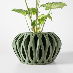 The Serik Planter Pot with Drainage Tray & Stand: Modern and Unique Home Decor for Plants