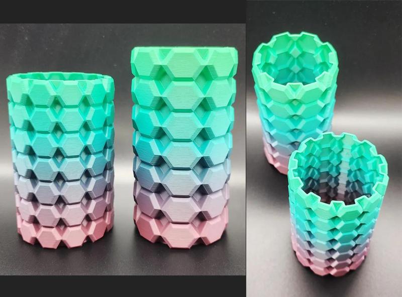Hexagon Block Vases 2 Styles
