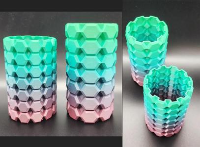 Hexagon Block Vases 2 Styles
