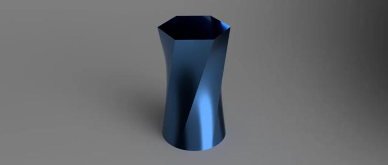 Reverse Hexagon Spiral Vase 2