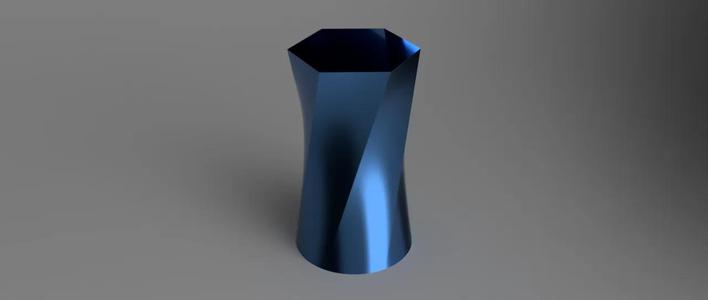 Reverse Hexagon Spiral Vase 2