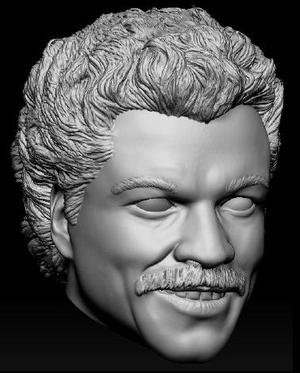 Lando 1:6 Scale Head – Star Wars Custom Headsculpt – Action Figure