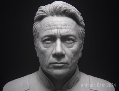 Edward James Olmos as William Adama Bust Printable 3D Model