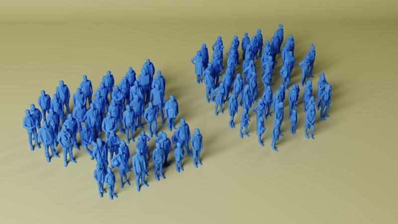Low Poly Megaset A  including  101 Stylized  People