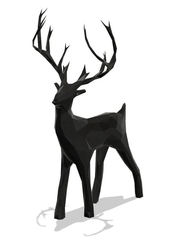 Holiday Christmas Deer reindeer Low Poly