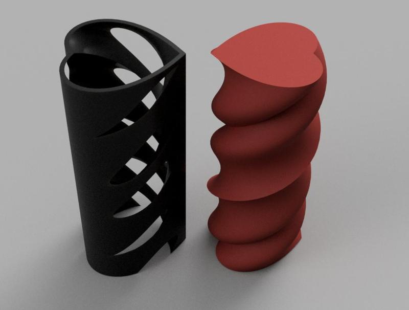 Twisted heart passthrough fidget