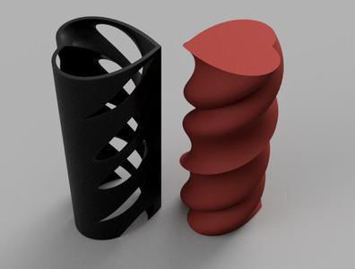 Twisted heart passthrough fidget