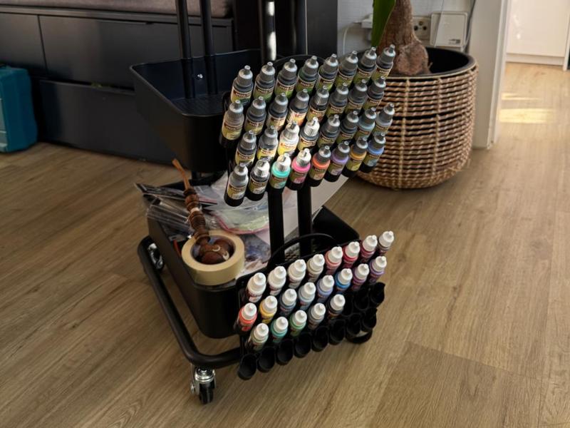 Army Painter Rack for Ikea Raskog Trolley