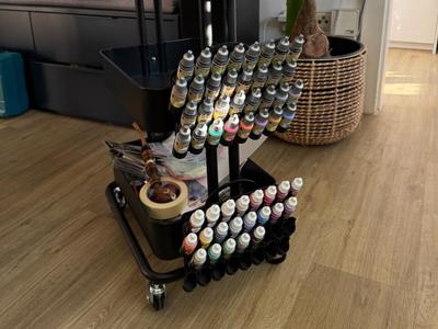 Army Painter Rack for Ikea Raskog Trolley