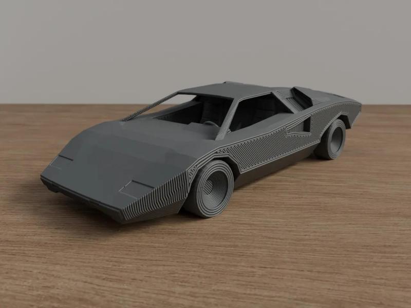 Print-in-place 1/50 Lamborghini Countach LP400