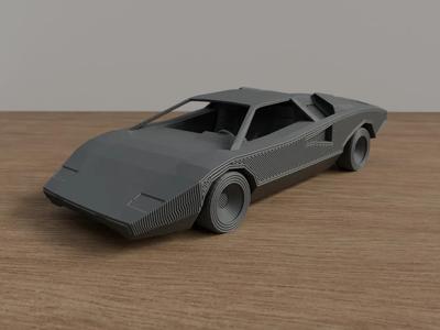 Print-in-place 1/50 Lamborghini Countach LP400