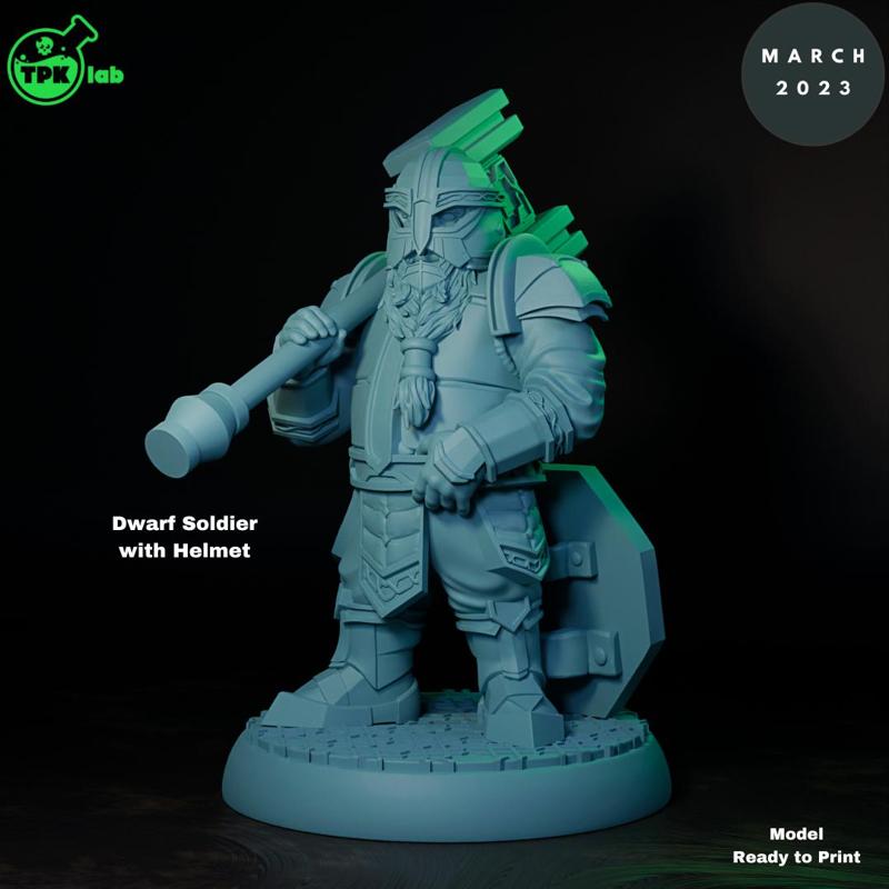 Dwarf Soldier with Helmet (2)(male)