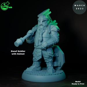 Dwarf Soldier with Helmet (2)(male)