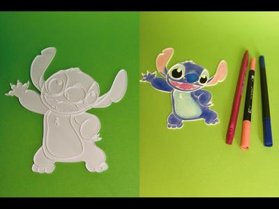 STITCH colouring coloring plate malvorlage