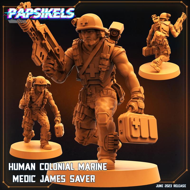 HUMAN COLONIAL MARINE MEDIC JAMES SAVER
