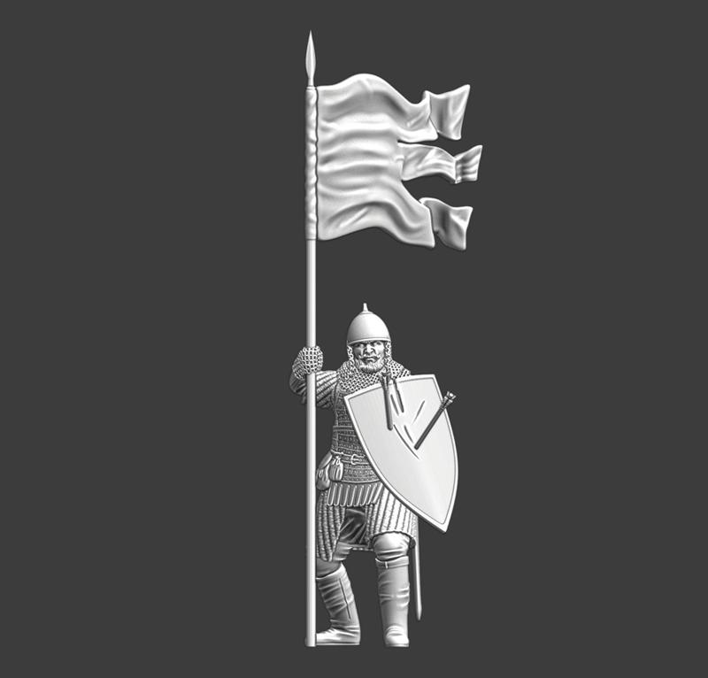 Kievan Rus warrior with banner