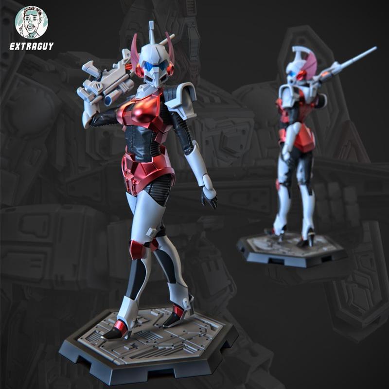 Swan Helmet Pilot Girl 3D Printable 32mm