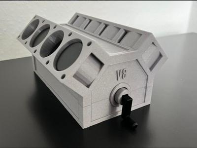3D V8 Engine Model