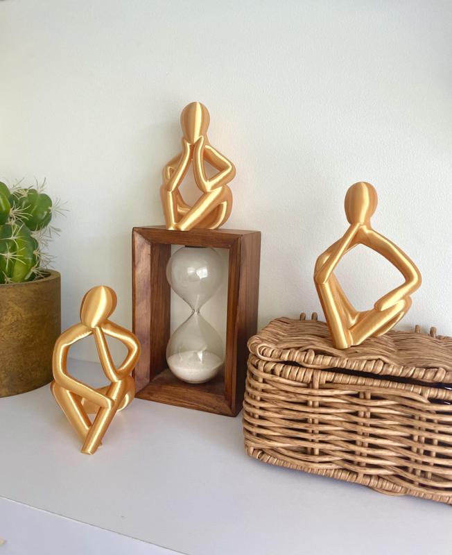 Abstract Thinker Sculptures Set of 3 – No Supports