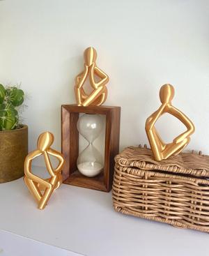 Abstract Thinker Sculptures Set of 3 – No Supports
