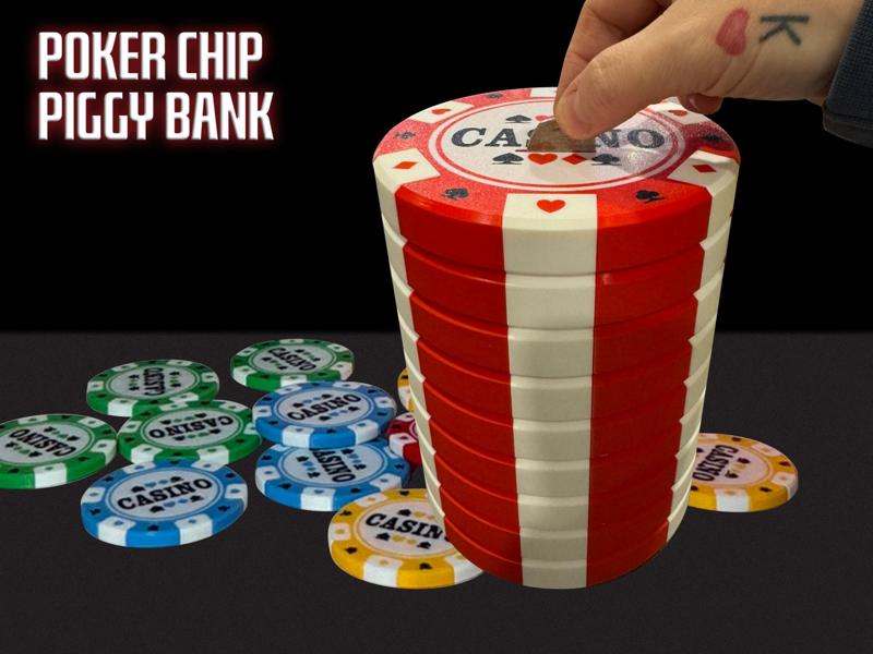 Poker Chip Piggy Bank