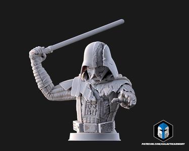 Damaged Darth Vader Bust – Pose 3 – 3D Print Files