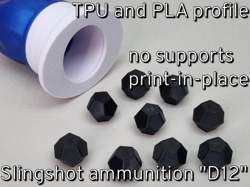 Slingshot ammunition “you hit, roll d12 damage”