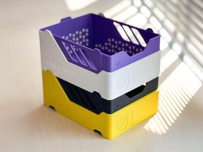 Mecha style storage, stackable box