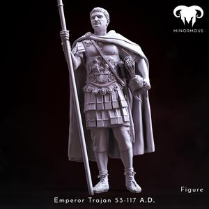 Figure – Roman Emperor Trajan 98 to 117 AD. Conquering the World!