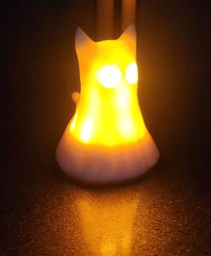 SPOOKY GHOST KITTY LAMP