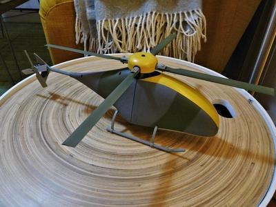Fully Printable Collective Pitch RC helicopter.