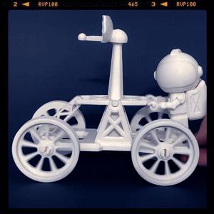 Astronaut on a lunar rover