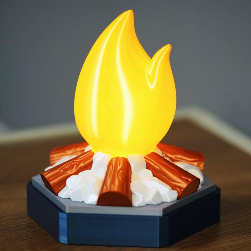Campfire table lamp