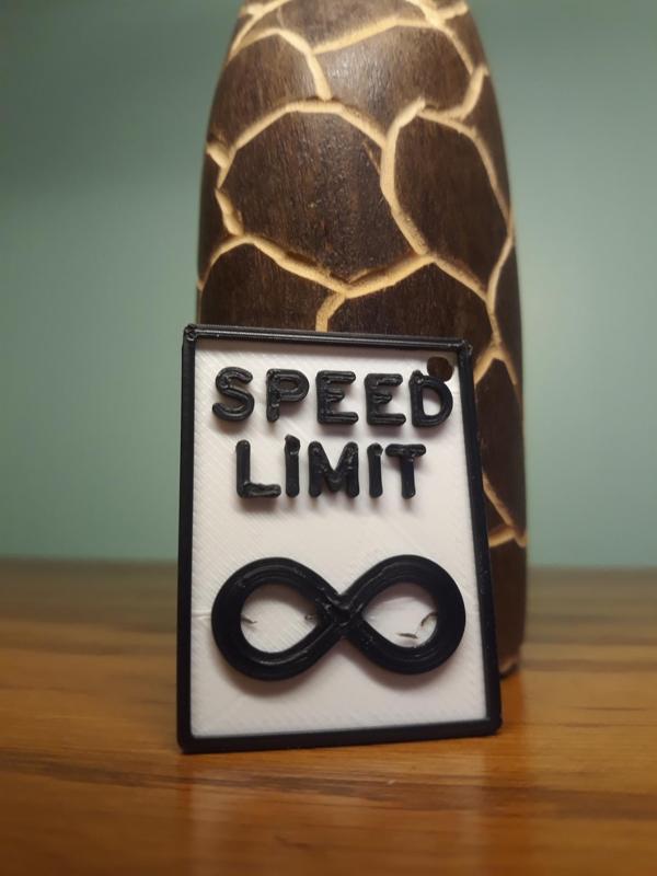 Speed limit infinity keychain