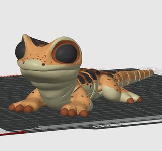 Articulated Gecko - Realistic Cute Articulating Flexi Wiggle Fantasy Pet - Print in Place - No Suppo