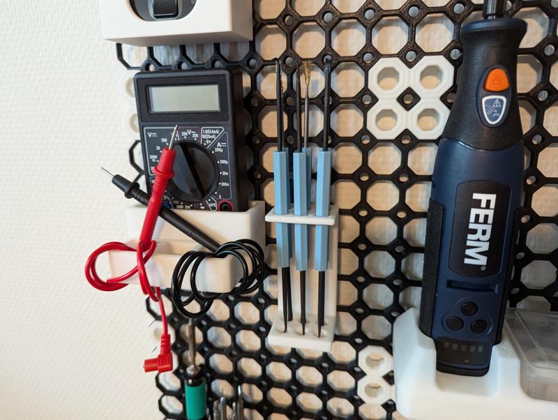 Multiboard holder for Velleman soldering accessories/cleaning kit