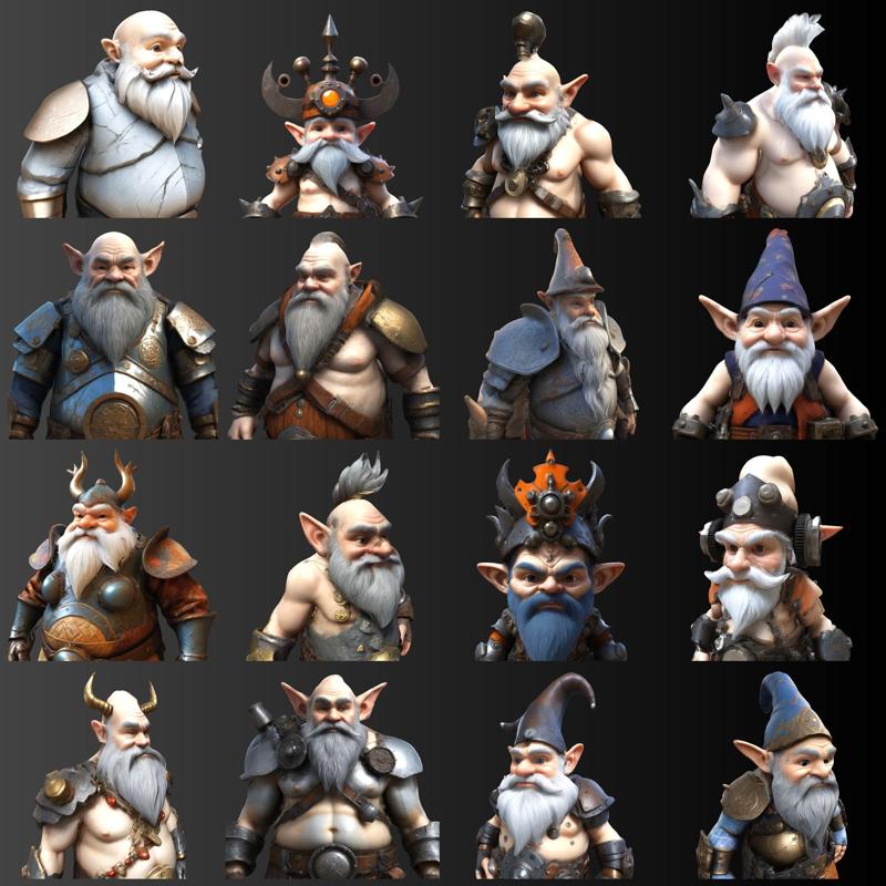 Dwarven Warriors Ultimate Collection - Fantasy Character Models