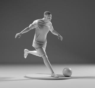 Footballer 05 Footstrike 02 Stl