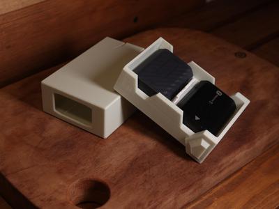 Drawer-style Sony Camera Battery (FZ-100) & SD Card Case – Portable Case for Two Batteries and One Card (with Clasp)