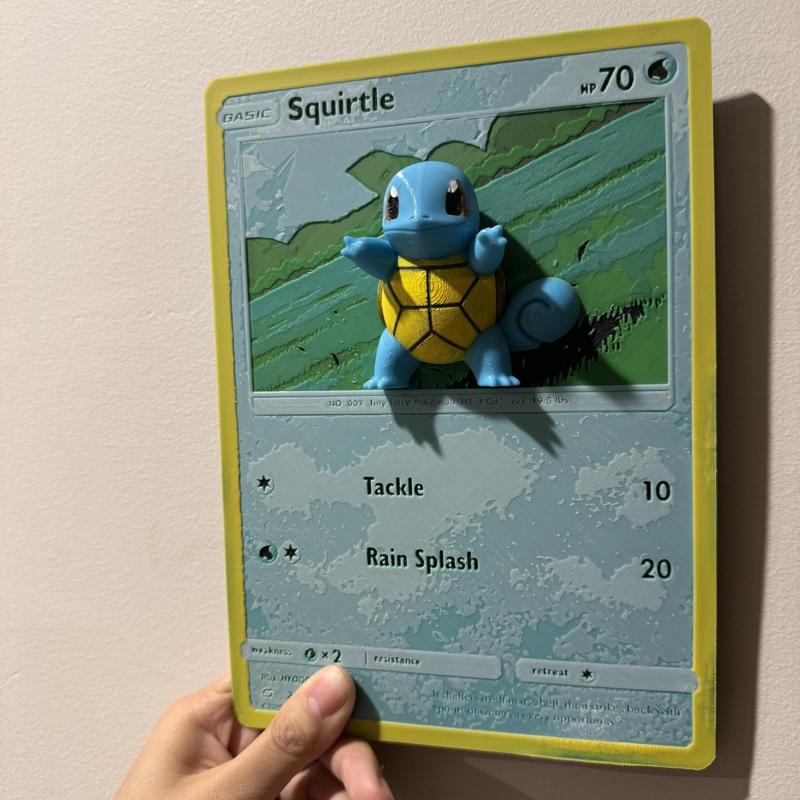 Oversized Squirtle Pokemon Card – Hueforge Hybrid