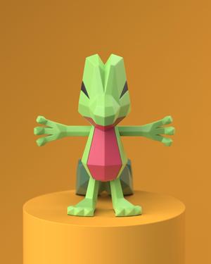 Low-poly Treecko
